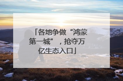 各地争做“鸿蒙第一城”，抢夺万亿生态入口