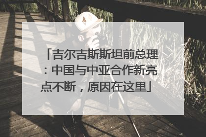 吉尔吉斯斯坦前总理：中国与中亚合作新亮点不断，原因在这里