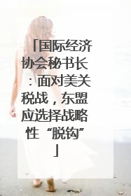 国际经济协会秘书长：面对美关税战，东盟应选择战略性“脱钩”