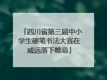 四川省第三届中小学生硬笔书法大赛在威远落下帷幕