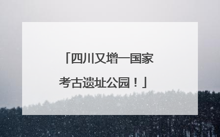 四川又增一国家考古遗址公园！