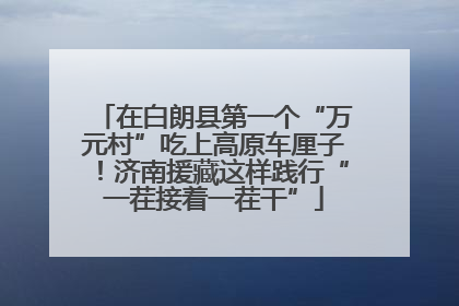 在白朗县第一个“万元村”吃上高原车厘子！济南援藏这样践行“一茬接着一茬干”
