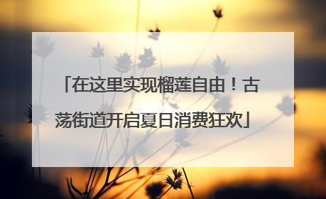 在这里实现榴莲自由！古荡街道开启夏日消费狂欢