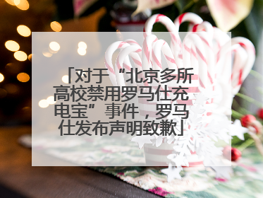 对于“北京多所高校禁用罗马仕充电宝”事件，罗马仕发布声明致歉