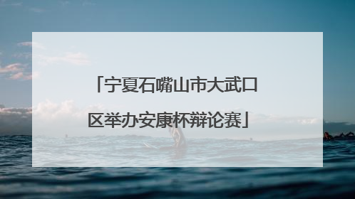 宁夏石嘴山市大武口区举办安康杯辩论赛