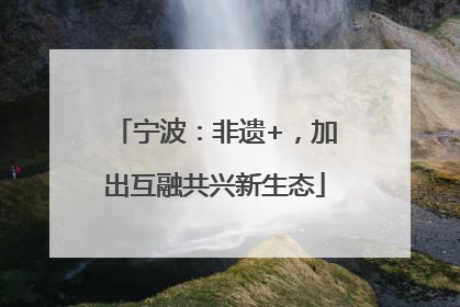 宁波：非遗+，加出互融共兴新生态