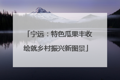 宁远：特色瓜果丰收绘就乡村振兴新图景