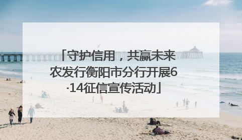 守护信用，共赢未来 农发行衡阳市分行开展6·14征信宣传活动