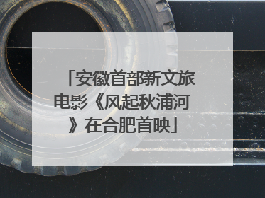 安徽首部新文旅电影《风起秋浦河》在合肥首映