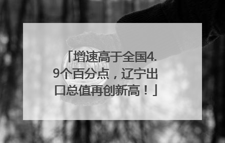 增速高于全国4.9个百分点，辽宁出口总值再创新高！
