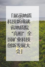 展示地质科技新成就 省地质院“亮相”全国矿业科技创新发展大会