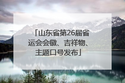 山东省第26届省运会会徽、吉祥物、主题口号发布