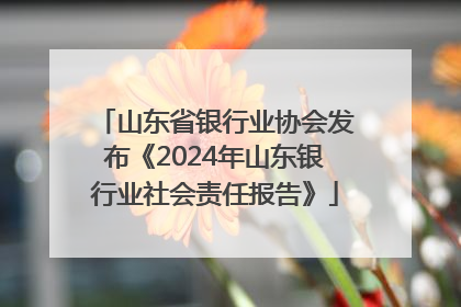 山东省银行业协会发布《2024年山东银行业社会责任报告》