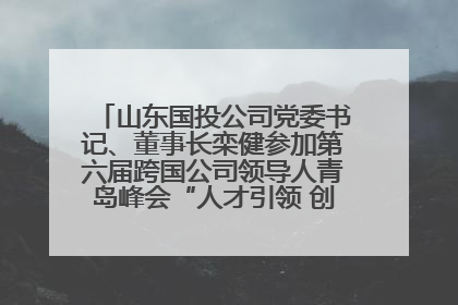 山东国投公司党委书记、董事长栾健参加第六届跨国公司领导人青岛峰会“人才引领 创新驱动”人力资源高质量发展对话会