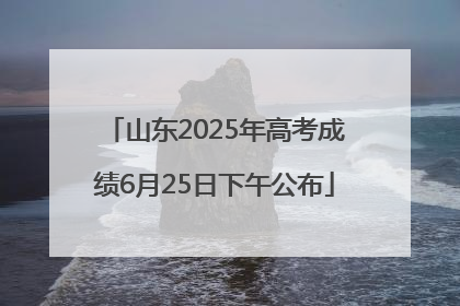山东2025年高考成绩6月25日下午公布
