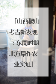 山西稷山考古新发现：东周时期北方旱作农业实证