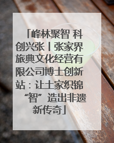 峰林聚智 科创兴张丨张家界旅典文化经营有限公司博士创新站：让土家织锦“智”造出非遗新传奇