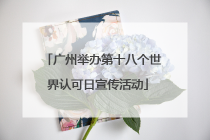广州举办第十八个世界认可日宣传活动