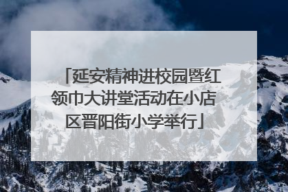 延安精神进校园暨红领巾大讲堂活动在小店区晋阳街小学举行