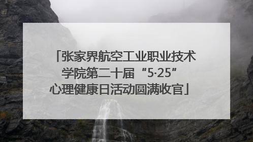 张家界航空工业职业技术学院第二十届“5·25”心理健康日活动圆满收官