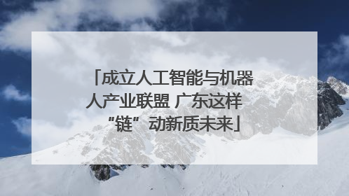 成立人工智能与机器人产业联盟 广东这样“链”动新质未来
