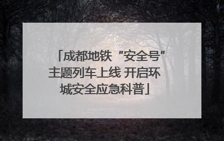 成都地铁“安全号”主题列车上线 开启环城安全应急科普