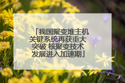 我国聚变堆主机关键系统再获重大突破 核聚变技术发展进入加速期
