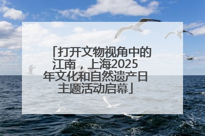 打开文物视角中的江南，上海2025年文化和自然遗产日主题活动启幕