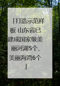 打造示范样板 山东省已建成国家级美丽河湖5个、美丽海湾6个