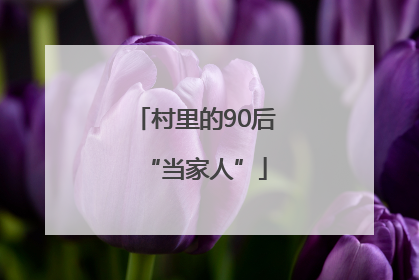 村里的90后“当家人”