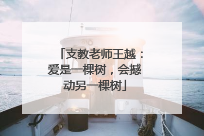 支教老师王越：爱是一棵树，会撼动另一棵树