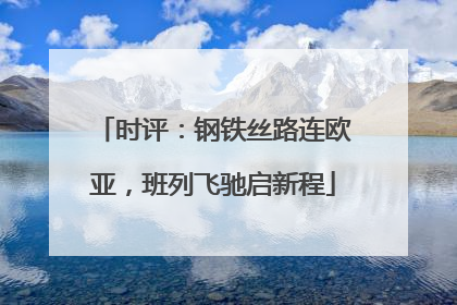 时评：钢铁丝路连欧亚，班列飞驰启新程
