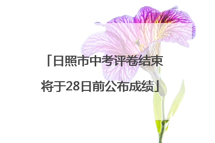 日照市中考评卷结束 将于28日前公布成绩