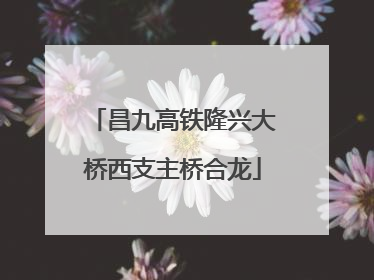 昌九高铁隆兴大桥西支主桥合龙