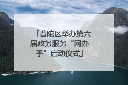 普陀区举办第六届政务服务“网办季”启动仪式