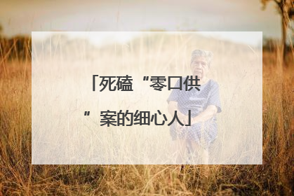 死磕“零口供”案的细心人