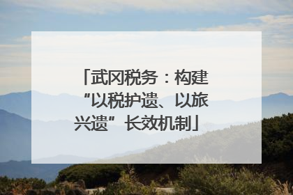武冈税务：构建“以税护遗、以旅兴遗”长效机制