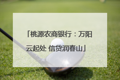 桃源农商银行：万阳云起处 信贷润春山