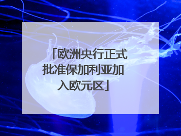 欧洲央行正式批准保加利亚加入欧元区