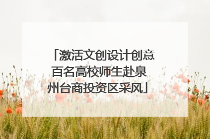 激活文创设计创意 百名高校师生赴泉州台商投资区采风