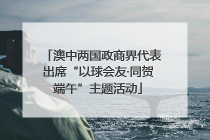 澳中两国政商界代表出席“以球会友·同贺端午”主题活动