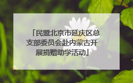 民盟北京市延庆区总支部委员会赴内蒙古开展捐赠助学活动