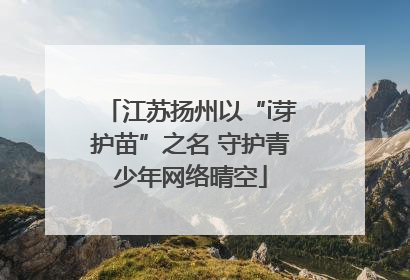 江苏扬州以“i芽护苗”之名 守护青少年网络晴空