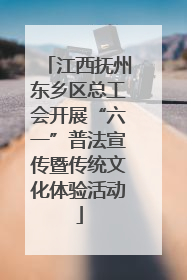 江西抚州东乡区总工会开展“六一”普法宣传暨传统文化体验活动