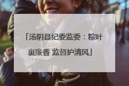 汤阴县纪委监委：粽叶裹廉香 监督护清风
