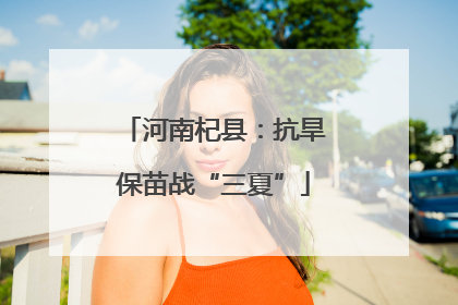 河南杞县：抗旱保苗战“三夏”