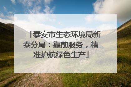 泰安市生态环境局新泰分局：靠前服务，精准护航绿色生产