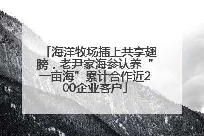 海洋牧场插上共享翅膀，老尹家海参认养“一亩海”累计合作近200企业客户