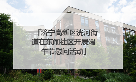 济宁高新区洸河街道在东闸社区开展端午节慰问活动