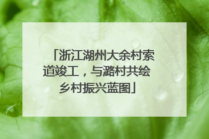 浙江湖州大余村索道竣工，与潞村共绘乡村振兴蓝图